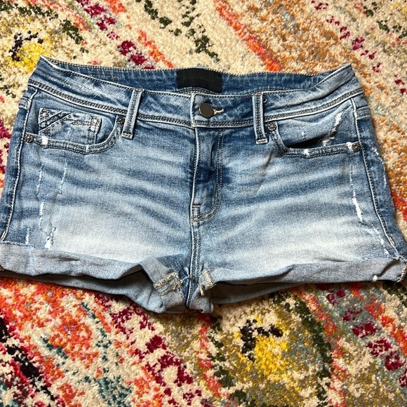 Buckle Black Jean Shorts - Picture 2 of 4